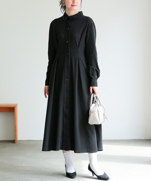 itto...(イット)の「ウエストタックワンピース(ワンピース・レディース・ボルドー/ブラウン/ブラック/ブルーグレー・L/M)」の5枚目の写真