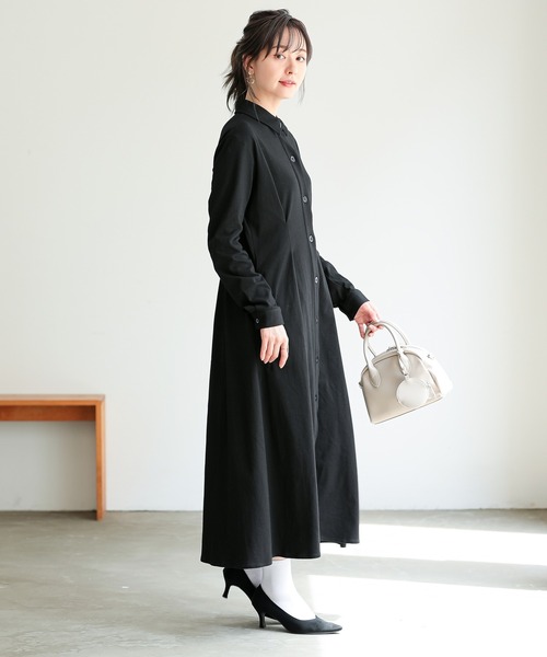 itto...(イット)の「ウエストタックワンピース(ワンピース・レディース・ボルドー/ブラウン/ブラック/ブルーグレー・L/M)」の6枚目の写真