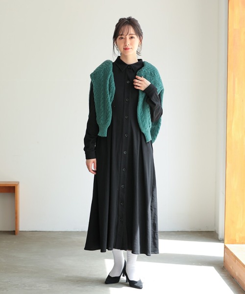 itto...(イット)の「ウエストタックワンピース(ワンピース・レディース・ボルドー/ブラウン/ブラック/ブルーグレー・L/M)」の8枚目の写真