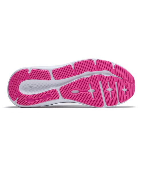 UNDER ARMOUR（アンダーアーマー）の「UAチャージド パスート3 ビックロゴ（ランニング/レディース）（スニーカー・レディース・ホワイト×グレー・24.0cm/23.5cm/23.0cm/25.0cm/24.5cm/22.5cm/25.5cm）」の4枚目の写真