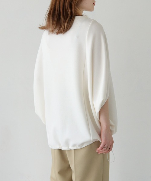 vingtrois(バントロア)の「【vingtrois】ダンボールボートネックドロストプルオーバー(Tシャツ/カットソー・レディース・ブルー/アイボリー/カーキ・M)」の7枚目の写真