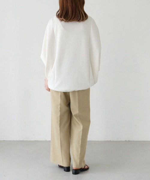 vingtrois(バントロア)の「【vingtrois】ダンボールボートネックドロストプルオーバー(Tシャツ/カットソー・レディース・ブルー/アイボリー/カーキ・M)」の12枚目の写真