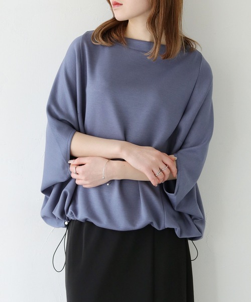 vingtrois(バントロア)の「【vingtrois】ダンボールボートネックドロストプルオーバー(Tシャツ/カットソー・レディース・ブルー/アイボリー/カーキ・M)」の22枚目の写真