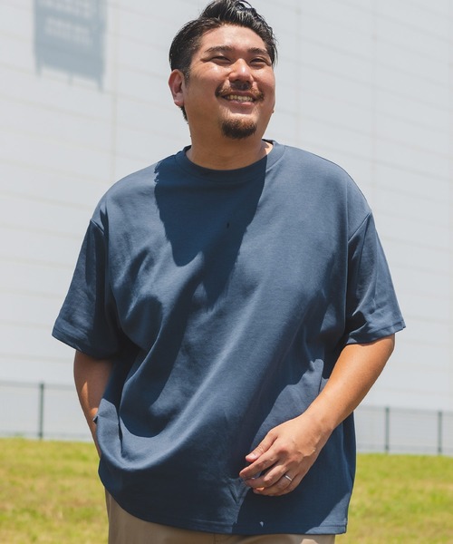 B&T CLUB(ビーティークラブ)の「大きいサイズ Tシャツ 半袖 綿100% 無地 メンズ(Tシャツ/カットソー・メンズ・ホワイト/ピンク/ブラック/オリーブ/グレー/ライトブラウン/ブルー/ダークグレー/パープル/グリーン/ベージュ・X1(3L~4L)/X2(4L~5L)/X3(6L~7L)/X4(8L~9L)/X5(9L~10L))」の9枚目の写真