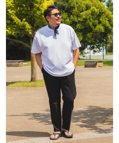 B&T CLUB(ビーティークラブ)の「大きいサイズ Tシャツ 半袖 綿100% 無地 メンズ(Tシャツ/カットソー・メンズ・ホワイト/ピンク/ブラック/オリーブ/グレー/ライトブラウン/ブルー/ダークグレー/パープル/グリーン/ベージュ・X1(3L~4L)/X2(4L~5L)/X3(6L~7L)/X4(8L~9L)/X5(9L~10L))」の18枚目の写真