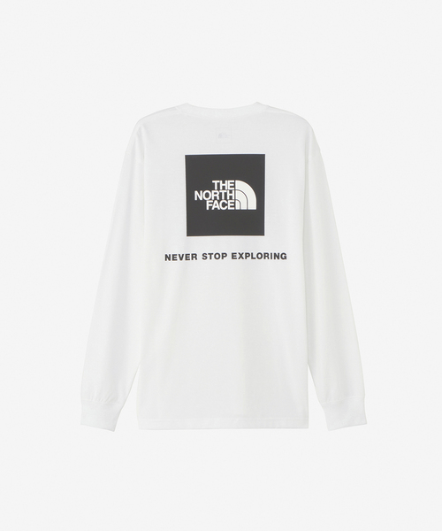 THE NORTH FACE（ザノースフェイス）の「《WEB限定》【THE NORTH FACE / ザ ノースフェイス】L/S Back Square Logo Tee（Tシャツ/カットソー・メンズ・チャコールグレー/ブラック/ホワイト・MEDIUM/LARGE/X-LARGE）」の2枚目の写真