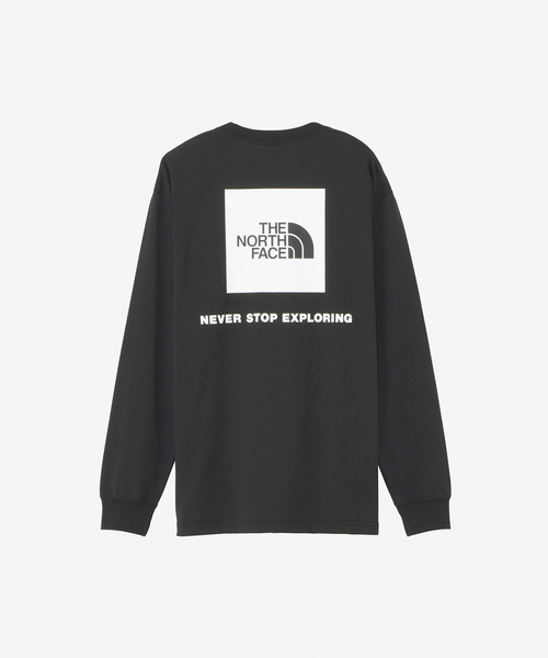 THE NORTH FACE（ザノースフェイス）の「《WEB限定》【THE NORTH FACE / ザ ノースフェイス】L/S Back Square Logo Tee（Tシャツ/カットソー・メンズ・チャコールグレー/ブラック/ホワイト・MEDIUM/LARGE/X-LARGE）」の3枚目の写真
