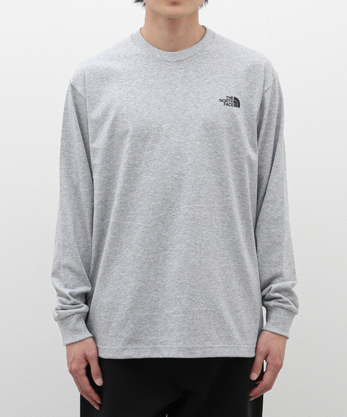 THE NORTH FACE（ザノースフェイス）の「《WEB限定》【THE NORTH FACE / ザ ノースフェイス】L/S Back Square Logo Tee（Tシャツ/カットソー・メンズ・チャコールグレー/ブラック/ホワイト・MEDIUM/LARGE/X-LARGE）」の4枚目の写真