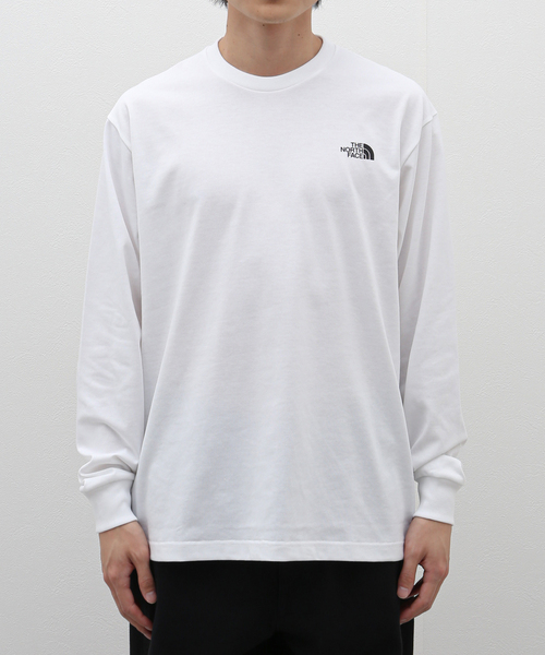 THE NORTH FACE（ザノースフェイス）の「《WEB限定》【THE NORTH FACE / ザ ノースフェイス】L/S Back Square Logo Tee（Tシャツ/カットソー・メンズ・チャコールグレー/ブラック/ホワイト・MEDIUM/LARGE/X-LARGE）」の5枚目の写真