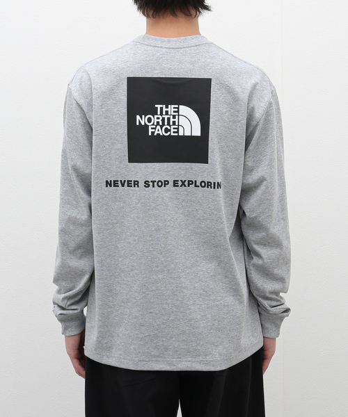 THE NORTH FACE（ザノースフェイス）の「《WEB限定》【THE NORTH FACE / ザ ノースフェイス】L/S Back Square Logo Tee（Tシャツ/カットソー・メンズ・チャコールグレー/ブラック/ホワイト・MEDIUM/LARGE/X-LARGE）」の9枚目の写真