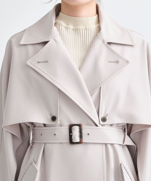 PUBLIC TOKYO（パブリックトウキョウ）の「アーバンヨークトレンチコート（トレンチコート・レディース・アイボリー/ベージュ/ダークグレー・1/2）」の16枚目の写真