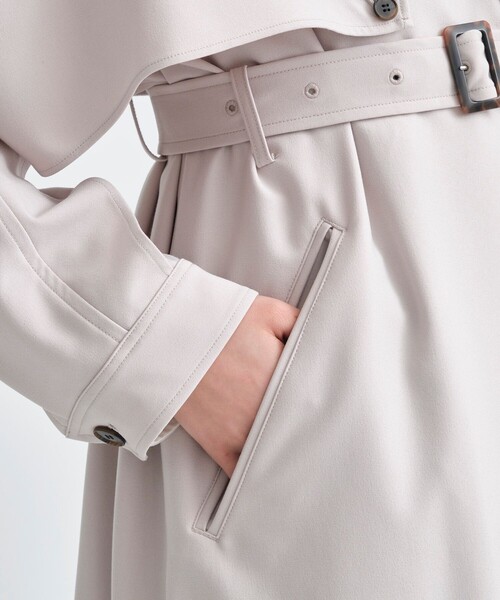 PUBLIC TOKYO（パブリックトウキョウ）の「アーバンヨークトレンチコート（トレンチコート・レディース・アイボリー/ベージュ/ダークグレー・1/2）」の14枚目の写真