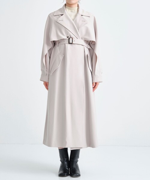 PUBLIC TOKYO（パブリックトウキョウ）の「アーバンヨークトレンチコート（トレンチコート・レディース・アイボリー/ベージュ/ダークグレー・1/2）」の10枚目の写真