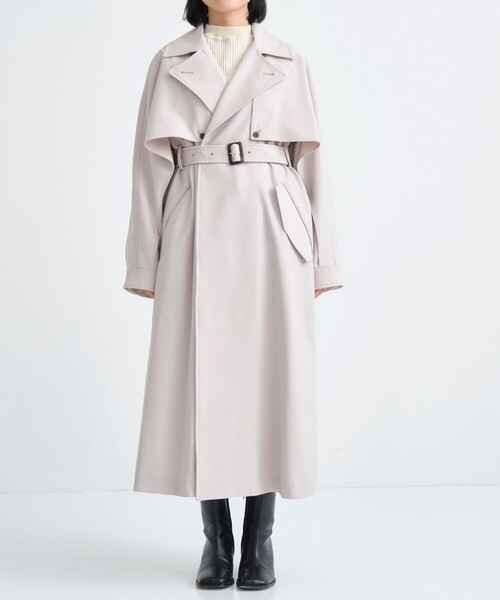 PUBLIC TOKYO（パブリックトウキョウ）の「アーバンヨークトレンチコート（トレンチコート・レディース・アイボリー/ベージュ/ダークグレー・1/2）」の9枚目の写真