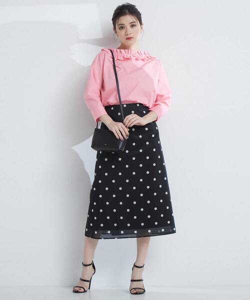 Tiara（ティアラ）の「ドットプリントAラインタイトスカート（スカート・レディース・ブラック/アイボリー・2/3）」の22枚目の写真