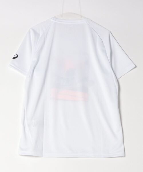 ASICS（アシックス）の「アシックス ASICS グラフィックドライ半袖シャツ（Tシャツ/カットソー・メンズ・ホワイト・S/M/L/LL）」の2枚目の写真