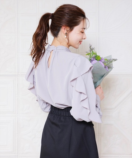 SWINGLE（スウィングル）の「チューリップフレアビットミニスカート（スカート・レディース・ブラック/ミント/ベージュ・MEDIUM/SMALL）」の16枚目の写真