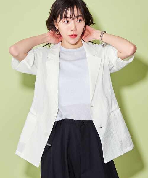CITEN  シテン　ハーフスリーブジャケット CITEN（シテン）の「＜CITEN＞ハーフスリーブ ジャケット