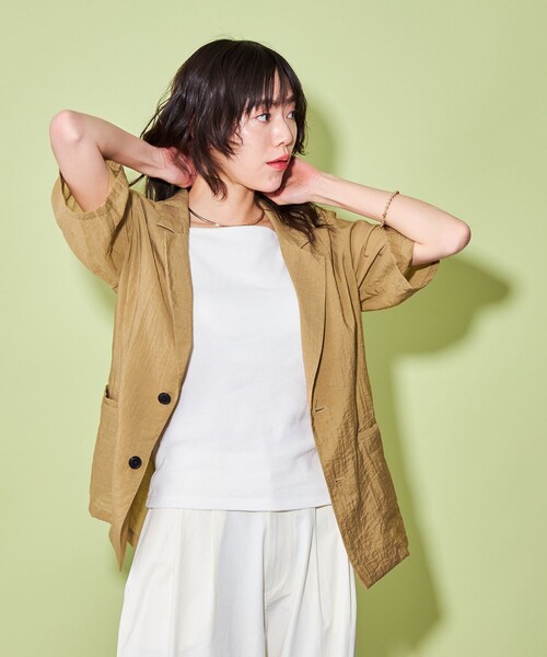 CITEN（シテン）の「＜CITEN＞ハーフスリーブ ジャケット