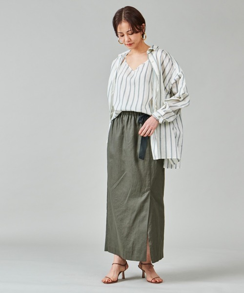 marmors（マルモア）の「【marmors】stripe shirt with camisole