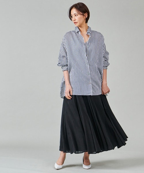 marmors（マルモア）の「【marmors】stripe shirt with camisole
