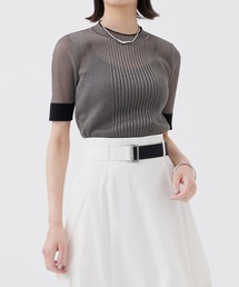 UNITED TOKYO | シアーラメハーフリブニット(ニット/セーター)