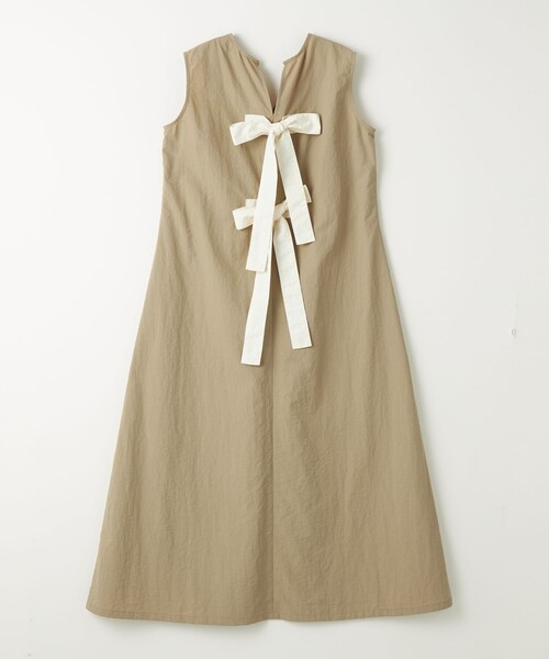 ＜EMMEL REFINES＞EM バックリボン パフショルダー ワンピース UNITED ARROWS green label relaxing｜<EMMEL REFINES>EM バック