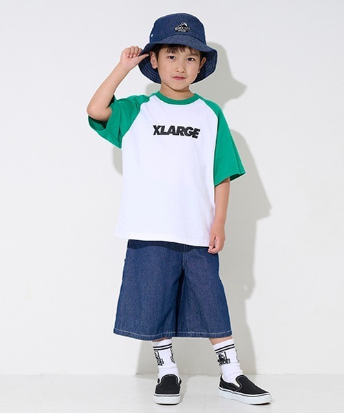 XLARGE KIDS（エクストララージキッズ）の「デニムペインターショーツ（デニムパンツ・キッズ・ブルー/ライトブルー・90cm/100cm/110cm/120cm/130cm/140cm）」の18枚目の写真