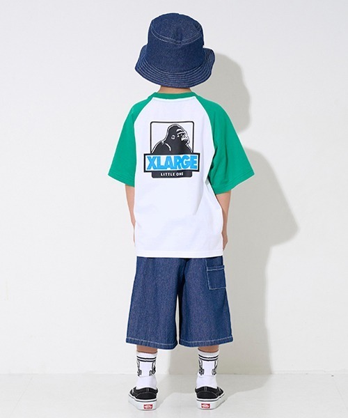 XLARGE KIDS（エクストララージキッズ）の「デニムペインターショーツ（デニムパンツ・キッズ・ブルー/ライトブルー・90cm/100cm/110cm/120cm/130cm/140cm）」の20枚目の写真
