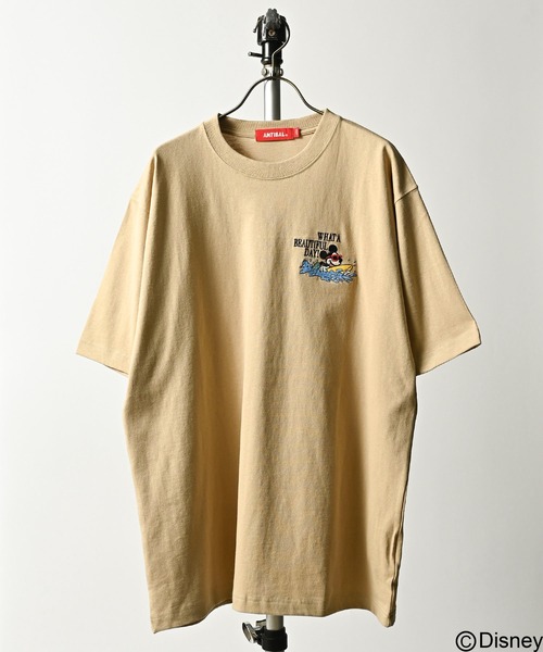 ONE DAY KMC (ワンデイケーエムシー)の「MICKEY MOUSE TEE1(Tシャツ/カットソー・メンズ・ベージュ/グリーン/ブラック/チャコールグレー/アッシュグレー/ホワイト・LARGE/X-LARGE/MEDIUM)」の2枚目の写真