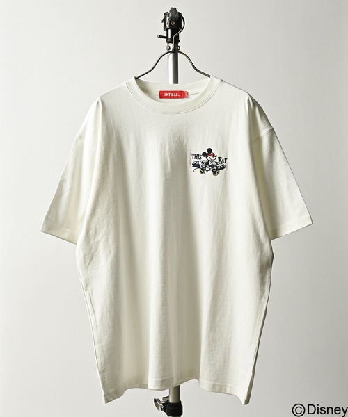 ONE DAY KMC (ワンデイケーエムシー)の「MICKEY MOUSE TEE1(Tシャツ/カットソー・メンズ・ベージュ/グリーン/ブラック/チャコールグレー/アッシュグレー/ホワイト・LARGE/X-LARGE/MEDIUM)」の1枚目の写真