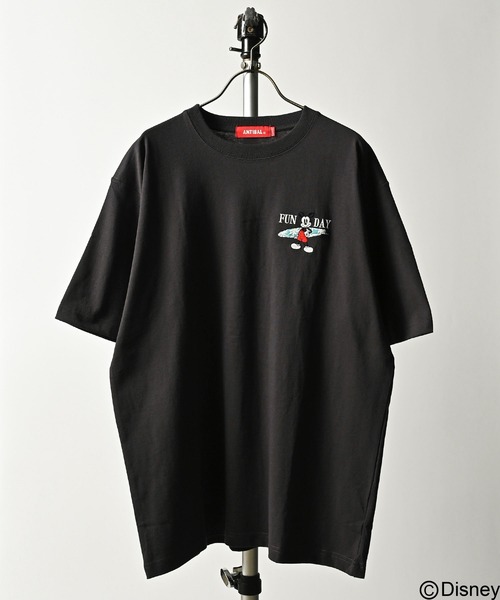 ONE DAY KMC (ワンデイケーエムシー)の「MICKEY MOUSE TEE1(Tシャツ/カットソー・メンズ・ベージュ/グリーン/ブラック/チャコールグレー/アッシュグレー/ホワイト・LARGE/X-LARGE/MEDIUM)」の4枚目の写真