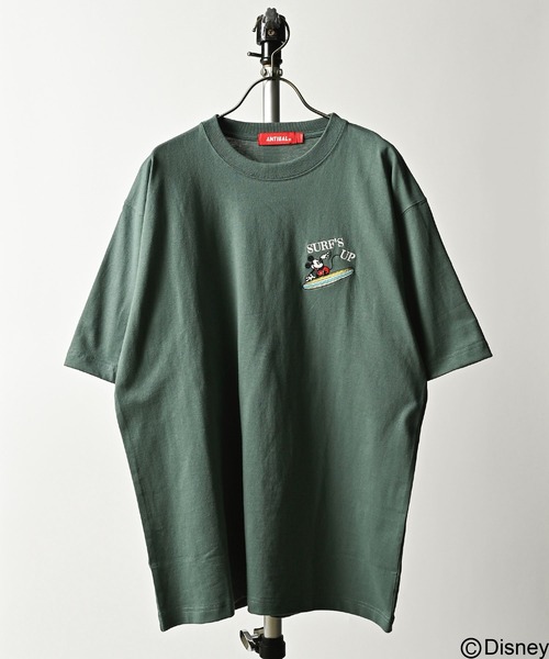 ONE DAY KMC (ワンデイケーエムシー)の「MICKEY MOUSE TEE1(Tシャツ/カットソー・メンズ・ベージュ/グリーン/ブラック/チャコールグレー/アッシュグレー/ホワイト・LARGE/X-LARGE/MEDIUM)」の6枚目の写真