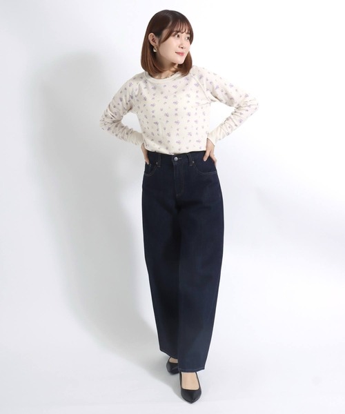 セール】JEMORGAN （ジェーイーモーガン）花柄総柄ワッフル長袖T