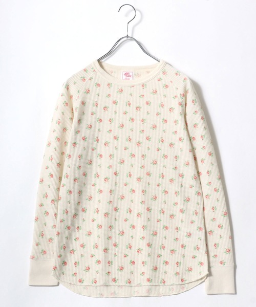 JEMORGAN（ジェーイーモーガン）の「JEMORGAN （ジェーイーモーガン）花柄総柄ワッフル長袖Tシャツ レディース/サーマルロンT #バレエコア #コケットコア（Tシャツ/カットソー・レディース・ホワイト系その他2/ホワイト系その他3/ホワイト系その他4/ホワイト系その他5/ホワイト系その他6/グレー系その他2/ホワイト系その他/グレー系その他/イエロー系その他/ブルー系その他/ピンク系その他/パープル系その他/ホワイト系その他7/ホワイト系1/ホワイト系3/ホワイト系2・FREE）」の19枚目の写真
