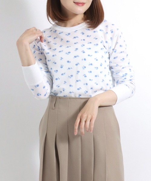セール】JEMORGAN （ジェーイーモーガン）花柄総柄ワッフル長袖T