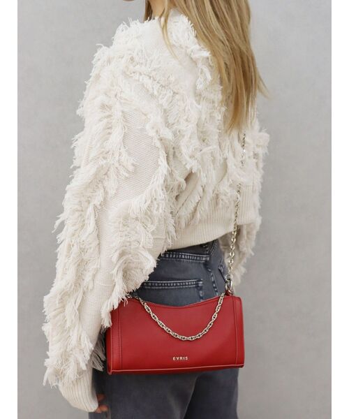 EVRIS（エヴリス）の「フリンジニットショートカーディガン（ニット/セーター・レディース・ホワイト/ブルー/グレー・FREE）」の20枚目の写真