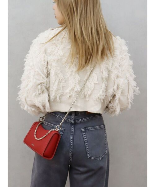 EVRIS（エヴリス）の「フリンジニットショートカーディガン（ニット/セーター・レディース・ホワイト/ブルー/グレー・FREE）」の21枚目の写真