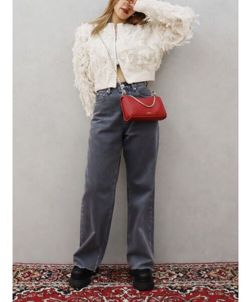 EVRIS（エヴリス）の「フリンジニットショートカーディガン（ニット/セーター・レディース・ホワイト/ブルー/グレー・FREE）」の22枚目の写真