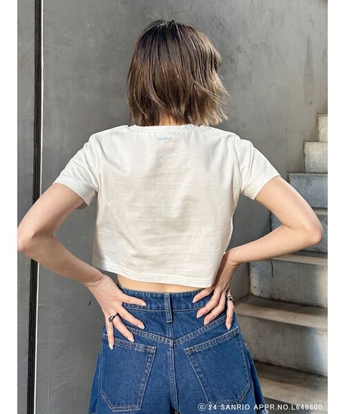 MURUA（ムルーア）の「【ハローキティコラボ】ハローキティTシャツ（Tシャツ/カットソー・レディース・ブラック/ホワイト・FREE）」の7枚目の写真