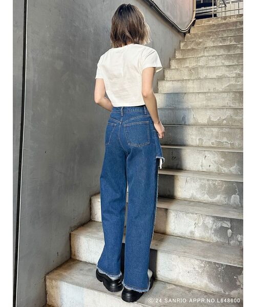 MURUA（ムルーア）の「【ハローキティコラボ】ハローキティTシャツ（Tシャツ/カットソー・レディース・ブラック/ホワイト・FREE）」の9枚目の写真