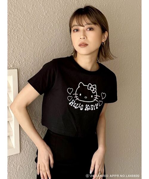 MURUA（ムルーア）の「【ハローキティコラボ】ハローキティTシャツ（Tシャツ/カットソー・レディース・ブラック/ホワイト・FREE）」の10枚目の写真