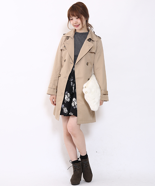 one after another NICE CLAUP（ワンアフターアナザーナイスクラップ）の「【non-no12月号掲載 ナイスクラップ】トレンチコート（トレンチコート・レディース・ベージュ/カーキ/ベージュ系その他・LARGE/MEDIUM）」の15枚目の写真