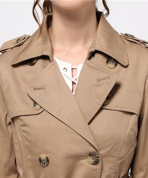 one after another NICE CLAUP（ワンアフターアナザーナイスクラップ）の「【non-no12月号掲載 ナイスクラップ】トレンチコート（トレンチコート・レディース・ベージュ/カーキ/ベージュ系その他・LARGE/MEDIUM）」の7枚目の写真