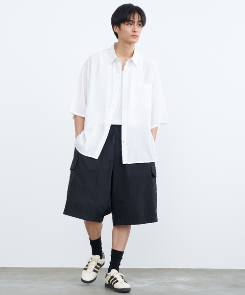 SINSS（シンス）の「Loose sheer shirt / ルーズシアーシャツ（シャツ/ブラウス・メンズ・ホワイト/ブラック/ネイビー・SMALL/MEDIUM/LARGE）」の4枚目の写真