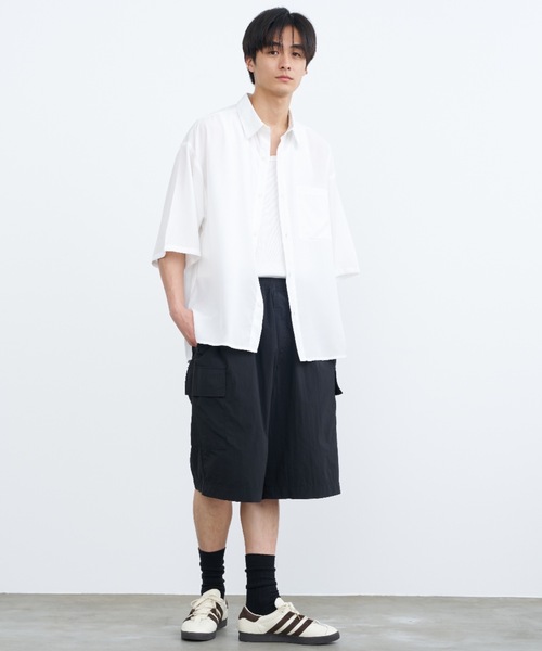 SINSS（シンス）の「Loose sheer shirt / ルーズシアーシャツ（シャツ/ブラウス・メンズ・ホワイト/ブラック/ネイビー・SMALL/MEDIUM/LARGE）」の5枚目の写真