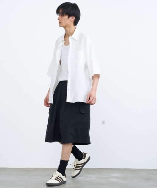 SINSS（シンス）の「Loose sheer shirt / ルーズシアーシャツ（シャツ/ブラウス・メンズ・ホワイト/ブラック/ネイビー・SMALL/MEDIUM/LARGE）」の6枚目の写真