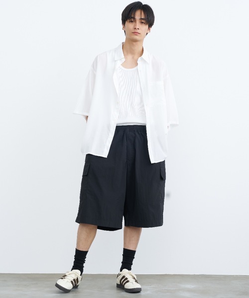 SINSS（シンス）の「Loose sheer shirt / ルーズシアーシャツ（シャツ/ブラウス・メンズ・ホワイト/ブラック/ネイビー・SMALL/MEDIUM/LARGE）」の7枚目の写真