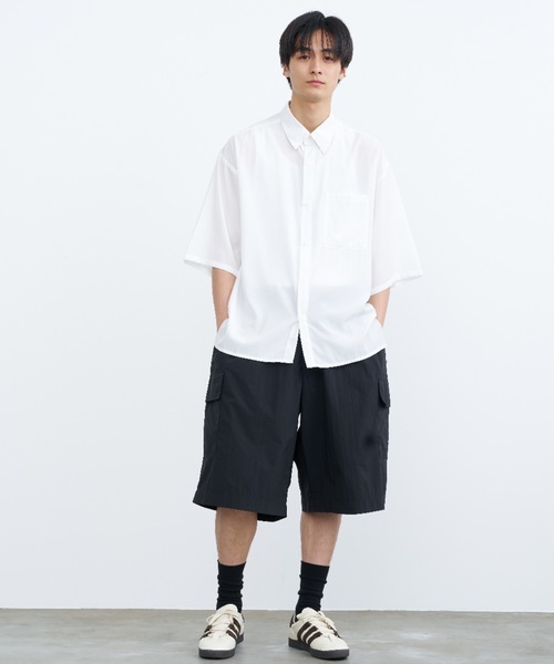 SINSS（シンス）の「Loose sheer shirt / ルーズシアーシャツ（シャツ/ブラウス・メンズ・ホワイト/ブラック/ネイビー・SMALL/MEDIUM/LARGE）」の8枚目の写真