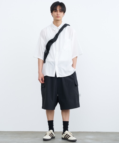 SINSS（シンス）の「Loose sheer shirt / ルーズシアーシャツ（シャツ/ブラウス・メンズ・ホワイト/ブラック/ネイビー・SMALL/MEDIUM/LARGE）」の11枚目の写真